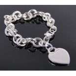 A silver Tiffany & Co., bracelet, 35g.