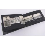 A photograph album circa 1920s, containing many travel photos including Motorcycle Tour May 1920.