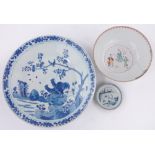 A Chinese blue and white porcelain plate, diameter 37cm,