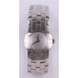 A lady's Maurice Lacroix quartz wristwatch, stainless steel and goldplated case and strap,