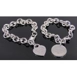 2 Tiffany sterling silver bracelets.