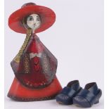 A Mexican Sermel Tonala Folkart papier mache doll circa 1960s,