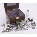 Box of various silver and jewellery.