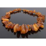 A string of amber beads.