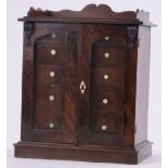 A Victorian mahogany collectors chest of drawers,