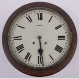 An oak cased schoolroom dial clock circa 1900,