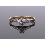 An 18ct gold 0.55ct old-cut solitaire diamond ring, size P.