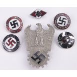 A group of 5 German Third Reich enamelled lapel badges,