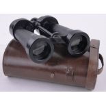 Pair of Barr & Stroud 7x early naval binoculars, with 3 optional filters, War Dept markings,