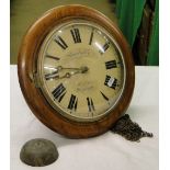 An early dial wall clock by Winterhalder of Maidstone.