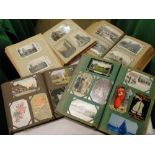 4 Albums containing over 880 Vintage postcards.