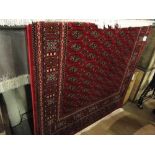 A red ground Bokhara carpet, 1.9m x 1.