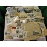 Second World War programmes, photographs and a Marseillaise printed silk square.