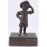 A 19th century bronze figure of a 16th century child, unsigned, height 5"