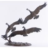 Jonathan Bronson, Bronze sculpture Autumn Flight, 1983, signed on base, together with paperwork,