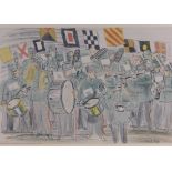 After Raoul Dufy, Colour lithograph The Band, published by School Prints Ltd.