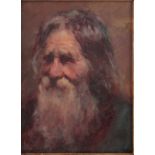 20th century Russian School, Oil on canvas, portrait of a man, indistinctly signed,