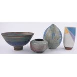 5 Pieces of modern Studio Pottery, largest bowl diameter 20cm.