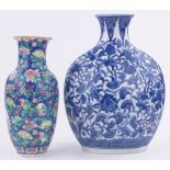 A modern Oriental blue and white porcelain vase,