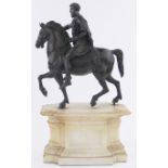 A fine quality 19th century bronze sculpture of Marcus Aurelius on horseback,