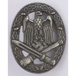 A German General Assault Military badge, with hollow back.