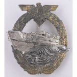 A German E-boat Military badge, marked R S.