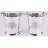 Pair of electroplate wine buckets.