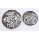 A Victorian silver London Industrial Exhibition medallion, and an 1887 silver Exhibition medallion,