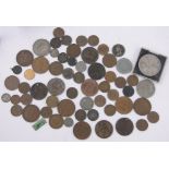 Collection of GB coins including a 1909 gold half sovereign.