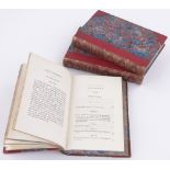 Adam Smith - The Wealth of Nations, published 1828, 3 volumes half leather bound.