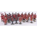 A set of Coronation procession painted lead figures, by John Hill, and 10 other Guardsmen figures,