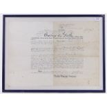 A George VI ink signed document,