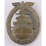 A German High Seas Fleet badge, maker Adolf Bock & Schwerin, Berlin.