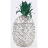 A silvered metal pineapple design ice-bucket by Mauro Manetti, Florence 1968,