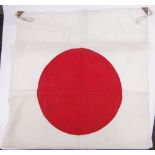 A large Second World War Japanese flag.