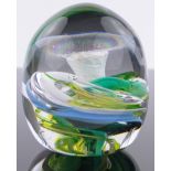 A Studio Glass paperweight by Anthony Stern, signed, height 7cm.