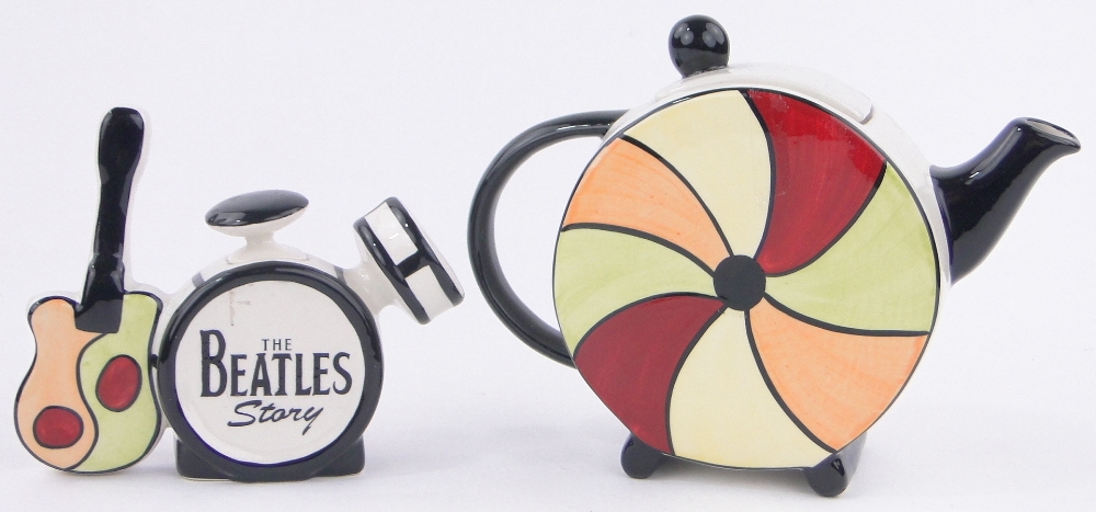 2 Lorna Bailey Beatles design teapots. - Image 2 of 3