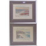 Georges Pierre Guinegault (1893-1982), set of 9 colour pochoir illustrations with text,