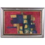 Wilfred Littlewood (1899-1977), oil on board, abstract composition, signed, 15" x 24.5", framed.