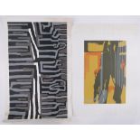 Gerald Leigh Davies, 2 colour screen prints, Reflections 1964,