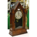 An American mantel clock with 2-train movement