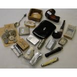 Cigarette case, pocket lighters, pipes, etc.