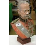 A painted bust of Lord Roberts, copyright May 2nd 1900.