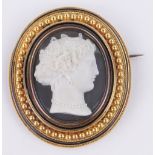 A fine quality 19th century hardstone Cameo brooch,