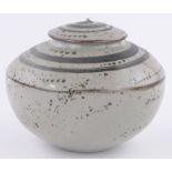 David Leach, a large pale brown glaze studio pottery jar and cover,