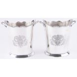 Pair of electroplate wine buckets.