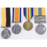 A group of 4 Africa Campaign and First War medals, awarded to Pte.