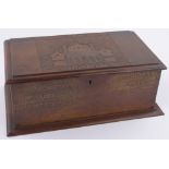 A First War period mahogany box made at Brighton Pavilion Hospital,