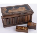 A Sorrento marquetry inlaid puzzle box,