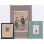 Collection of prints and engravings, various artists, framed, (5).